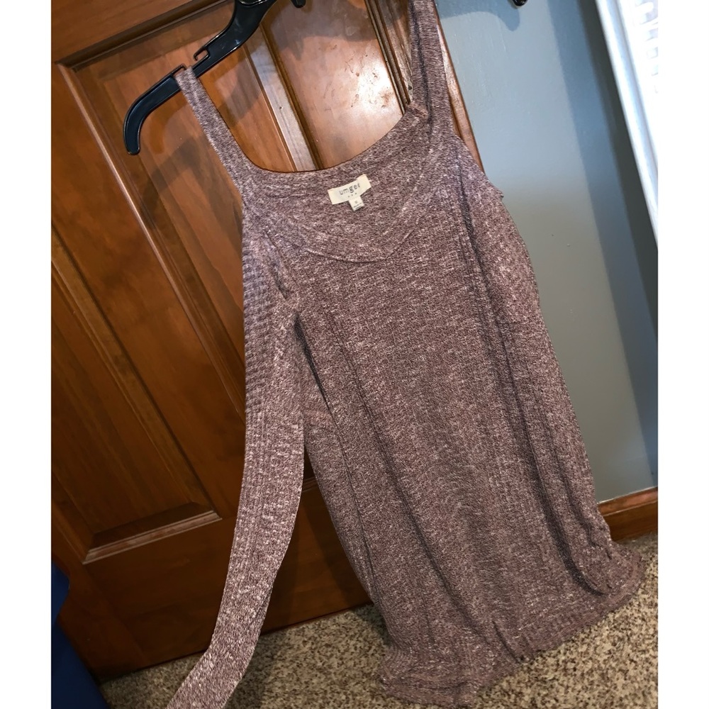 umgee open shoulder sweater
